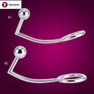 Кольцо для пениса с анальным шариком. Нержавеющая сталь. photo 2