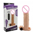 Рукав на пенис силиконовый с вибратором, 18 на 4.2 см photo 2