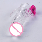 Силиконовая насадка на пенис с вибрацией, водонепроницаемая photo 4