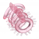 Силиконовая насадка на пенис из нескольких колец photo 4