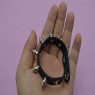 Кожаное кольцо для пениса с шипами photo 4