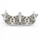 Стальное шипованное кольцо на пенис с замком photo 4