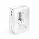 Анальна пробка зі стразом Diogol Anni R Heart Silver Кристалл 25мм photo 2