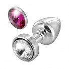 Анальна пробка зі змінними стразами Diogol Anni Magnet Silver Cristal / Fushia 25мм photo 1