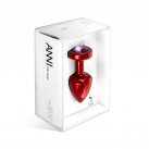 Анальна пробка з стразом Diogol ANNI round red Рубін 25мм photo 2