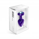 Анальна пробка з стразом Diogol ANNI round purple Аквамарин 25мм photo 2