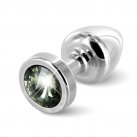 Анальна пробка з стразом Diogol ANNI round silver Карбонад 25мм photo 1