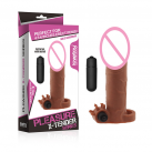 Силиконовая насадка на пенис TPE с вибрацией, реалистичная photo 3
