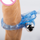 Силиконовое кольцо Бобочка на пенис с вибрацией IKOKY photo 4