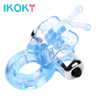 Силиконовое кольцо Бобочка на пенис с вибрацией IKOKY photo 2