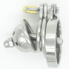 Пояс верности для мужчин. Нержавеющая сталь. С замком. С катетером для стимуляции уретры. photo 1