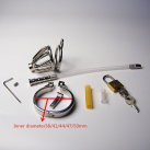 Пояс верности для мужчин. Нержавеющая сталь. С замком. С катетером для стимуляции уретры. photo 3