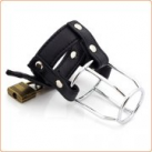 Пояс верности для мужчин. Нержавеющая сталь, кожа. С замком. photo 2