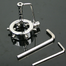 Пояс верности для мужчин. Нержавеющая сталь. С замком. С катетером для стимуляции уретры. photo 1