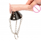 Насадка на мошонку с цепочками и кольцом  photo 3