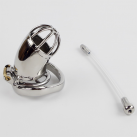 Пояс верности для мужчин. Нержавеющая сталь. С замком. С катетером для стимуляции уретры. photo 5