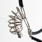 Мужской стальной пояс целомудрия с рукавом для пениса photo 5