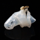 Белый силиконовый пояс верности для мужчин CB3000 photo 2