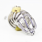 Пояс вірності чоловікам. Нержавіюча сталь. Із замком. З катетером для стимуляції уретри. photo 2