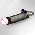 Черная насадка на пенис Retardant с вибрацией photo 4