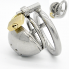 Пояс верности для мужчин. Нержавеющая сталь. С замком. С катетером для стимуляции уретры. photo 2