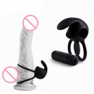 Двойное эрекционное кольцо Lovetoy LV1427 из силикона с вибрацией photo 2