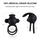 Двойное эрекционное кольцо Lovetoy LV1427 из силикона с вибрацией photo 5