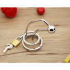 Пояс верности для мужчин. Нержавеющая сталь. С замком. С катетером для стимуляции уретры. photo 4