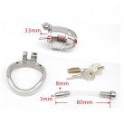 Пояс верности для мужчин. Нержавеющая сталь. С замком. С катетером для стимуляции уретры. photo 4