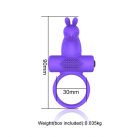 Эрекционное виброкольцо со стимулятором клитора в виде зайца photo 4