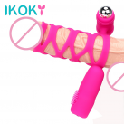 Вибрационная насадка на пенис со стимулятором для клитором photo 2