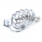 Мужской пояс верности с замком Cockring из нержавеющей стали photo 5