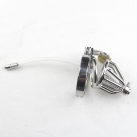 Пояс верности для мужчин. Нержавеющая сталь. С замком. С катетером для стимуляции уретры. photo 6