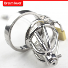 Пояс верности для мужчин. Нержавеющая сталь. С замком. С катетером для стимуляции уретры. photo 2