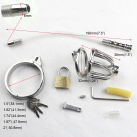 Пояс верности для мужчин. Нержавеющая сталь. С замком. С катетером для стимуляции уретры. photo 3