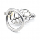 Пояс верности для мужчин. Нержавеющая сталь. С замком. С катетером для стимуляции уретры. photo 4