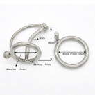 Пояс верности для мужчин. Нержавеющая сталь. С замком. С катетером для стимуляции уретры. photo 5