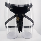 Черный силиконовый пояс верности с замком CB6000 для мужчин photo 2