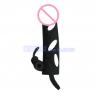 Силиконовый рукав на пенис вибрационный со стимулятором для клитора photo 3