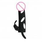 Силиконовый рукав на пенис вибрационный со стимулятором для клитора photo 2