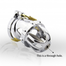 Пояс верности для мужчин. Нержавеющая сталь. С замком. С катетером для стимуляции уретры. photo 2