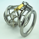 Мужской пояс верности из нержавеющей стали с замком Cock Cage photo 1