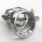 Пояс верности для мужчин. Нержавеющая сталь. С замком. С катетером для стимуляции уретры. photo 4