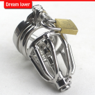 Пояс верности для мужчин. Нержавеющая сталь. С замком. С катетером для стимуляции уретры. photo 2