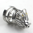 Пояс верности для мужчин. Нержавеющая сталь. С замком. С катетером для стимуляции уретры. photo 3