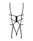 Боди из стреп с доступом Obsessive Badossa crotchless teddy S/M, черный photo 4
