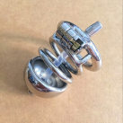 Пояс верности для мужчин. Нержавеющая сталь. С замком. С катетером для стимуляции уретры. photo 3