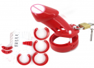 Пластмасовый пояс верности с разными насадками, красный photo 2