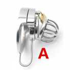 Пояс верности для мужчин. Нержавеющая сталь. С замком. С катетером для стимуляции уретры. photo 4