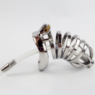 Пояс верности для мужчин. Нержавеющая сталь. С замком. С катетером для стимуляции уретры. photo 4